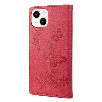 Butterfly Embossed Horizontal Flip Leather Phone Case, For iPhone 14, For iPhone 14 Plus, For iPhone 14 Pro