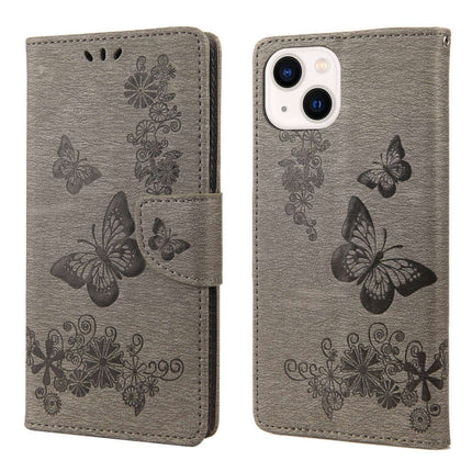 Butterfly Embossed Horizontal Flip Leather Phone Case, For iPhone 14, For iPhone 14 Plus, For iPhone 14 Pro