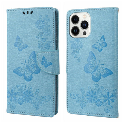 Butterfly Embossed Horizontal Flip Leather Phone Case, For iPhone 14, For iPhone 14 Plus, For iPhone 14 Pro