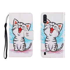 Colored Drawing Horizontal Flip Leather Case with Holder & Card Slot & Wallet, For Galaxy A01