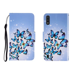 Colored Drawing Horizontal Flip Leather Case with Holder & Card Slot & Wallet, For Galaxy A01