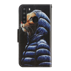 Colored Drawing Horizontal Flip Leather Case with Holder & Card Slot & Wallet, For Galaxy A21