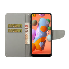 Colored Drawing Horizontal Flip Leather Case with Holder & Card Slot & Wallet, For Galaxy A21