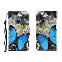 Colored Drawing Horizontal Flip Leather Case with Holder & Card Slot & Wallet, For Galaxy M11