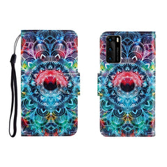 Colored Drawing Horizontal Flip Leather Case with Holder & Card Slot & Wallet, For Huawei P40