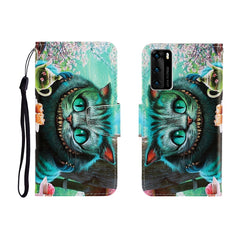 Colored Drawing Horizontal Flip Leather Case with Holder & Card Slot & Wallet, For Huawei P40