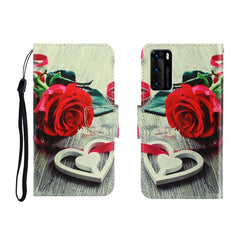 Colored Drawing Horizontal Flip Leather Case with Holder & Card Slot & Wallet, For Huawei P40