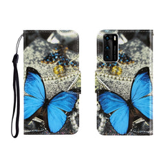 Colored Drawing Horizontal Flip Leather Case with Holder & Card Slot & Wallet, For Huawei P40