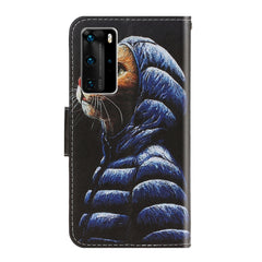 Colored Drawing Horizontal Flip Leather Case with Holder & Card Slot & Wallet, For Huawei P40 Pro