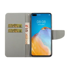 Colored Drawing Horizontal Flip Leather Case with Holder & Card Slot & Wallet, For Huawei P40 Pro