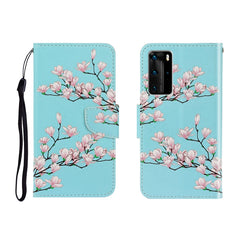 Colored Drawing Horizontal Flip Leather Case with Holder & Card Slot & Wallet, For Huawei P40 Pro