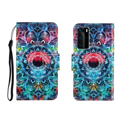 Colored Drawing Horizontal Flip Leather Case with Holder & Card Slot & Wallet, For Huawei P40 Pro