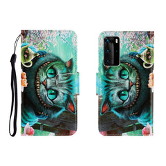 Colored Drawing Horizontal Flip Leather Case with Holder & Card Slot & Wallet, For Huawei P40 Pro