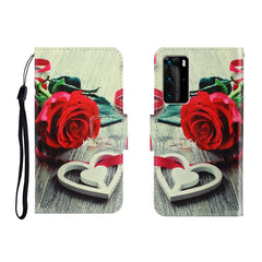 Colored Drawing Horizontal Flip Leather Case with Holder & Card Slot & Wallet, For Huawei P40 Pro