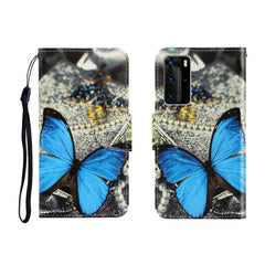 Colored Drawing Horizontal Flip Leather Case with Holder & Card Slot & Wallet, For Huawei P40 Pro