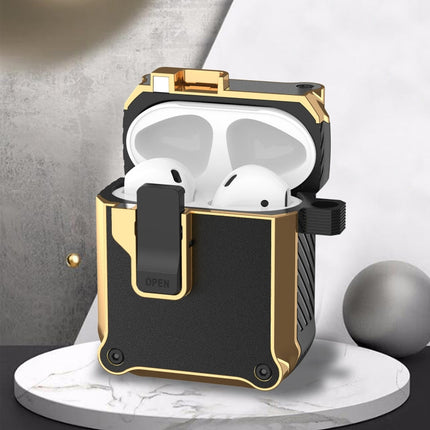 Wireless Earphone Eagle Electroplating Protective Case with Hook, For AirPods 1 / 2, For AirPods 3