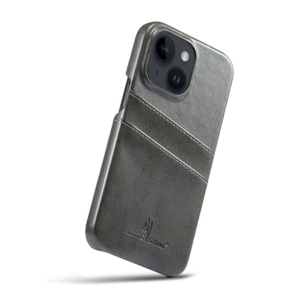 Fierre Shann Retro Oil Wax Texture PU Leather Case with Card Slots, For iPhone 14, For iPhone 14 Plus, For iPhone 14 Pro, For iPhone 14 Pro Max