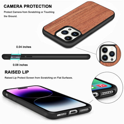 TPU + Solid Wood Phone Case, For iPhone 14 Pro Max, For iPhone 14 Pro, For iPhone 14, For iPhone 14 Plus