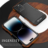 R-JUST Ironwood Generation Metal + Wood Phone Case, For iPhone 14, For iPhone 14 Plus, For iPhone 14 Pro, For iPhone 14 Pro Max