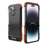 R-JUST Ironwood Generation Metal + Wood Phone Case, For iPhone 14, For iPhone 14 Plus, For iPhone 14 Pro, For iPhone 14 Pro Max