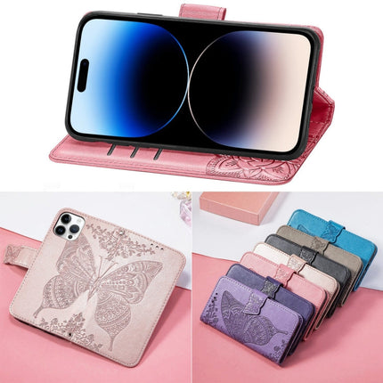 Butterfly Embossing Leather Case, For iPhone 14 Pro Max, For iPhone 14 Pro, For iPhone 14