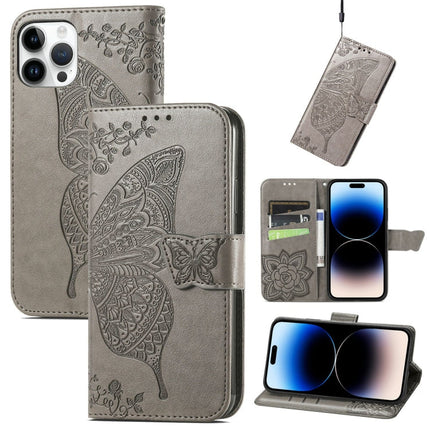 Butterfly Embossing Leather Case, For iPhone 14 Pro Max, For iPhone 14 Pro, For iPhone 14