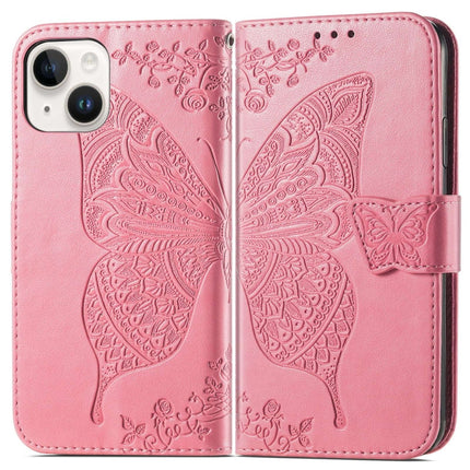 Butterfly Embossing Leather Case, For iPhone 14 Plus