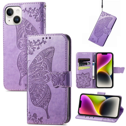 Butterfly Embossing Leather Case, For iPhone 14 Plus