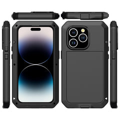 Shockproof Waterproof Silicone + Zinc Alloy Case, For iPhone 14 Pro Max, For iPhone 14 Pro, For iPhone 14, For iPhone 14 Plus