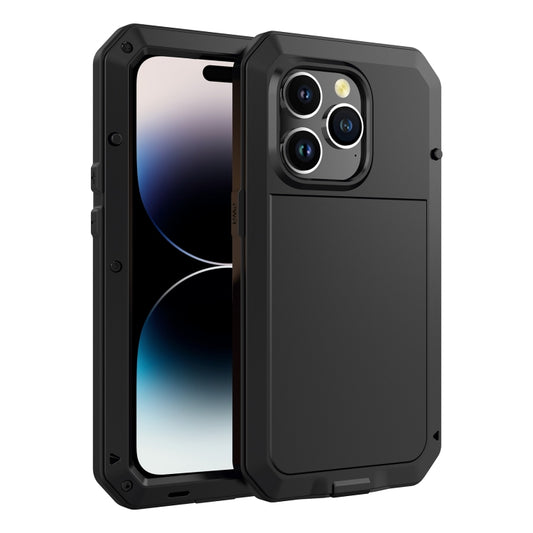 Shockproof Waterproof Silicone + Zinc Alloy Case, For iPhone 14 Pro Max