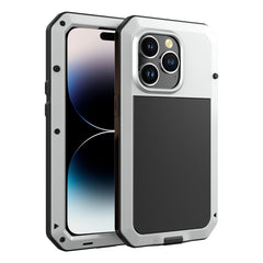 Shockproof Waterproof Silicone + Zinc Alloy Case, For iPhone 14 Pro Max, For iPhone 14 Pro, For iPhone 14, For iPhone 14 Plus