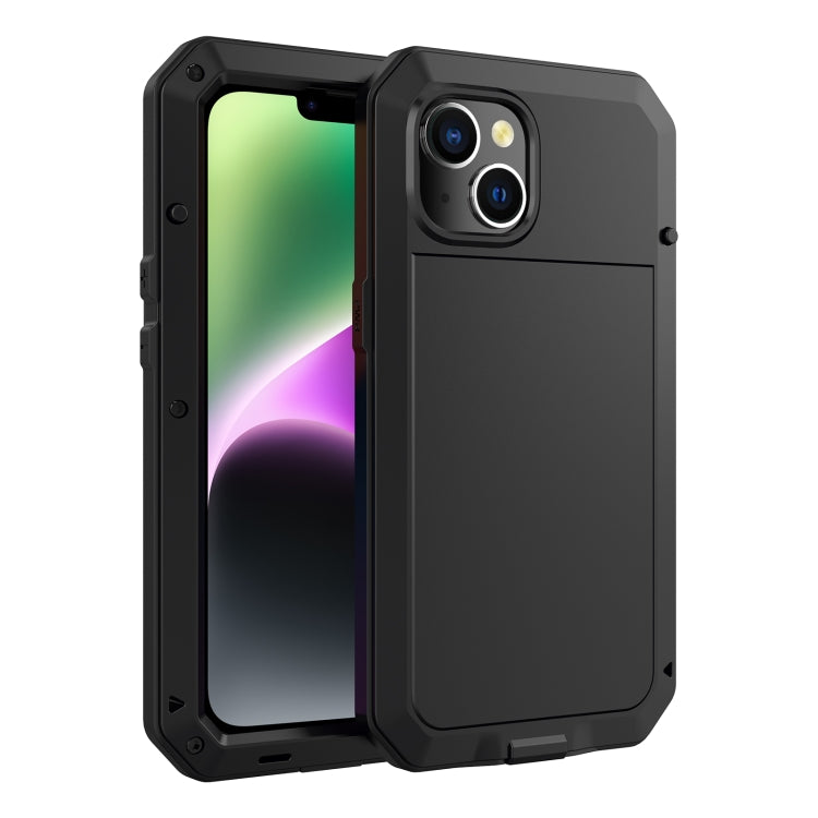 Shockproof Waterproof Silicone + Zinc Alloy Case, For iPhone 14 Pro Max, For iPhone 14 Pro, For iPhone 14, For iPhone 14 Plus