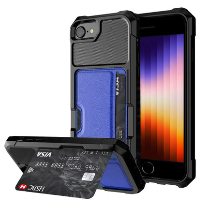 ZM02 Card Slot Holder Phone Case, For iPhone SE 2022 / SE 2020 / 8 / 7, For iPhone 8 Plus / 7 Plus, For iPhone XS / X, For iPhone XR, For iPhone XS Max, For iPhone 11, For iPhone 11 Pro, For iPhone 11 Pro Max