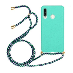 Wheat Straw Material + TPU Protective Case with Lanyard, For Huawei P30, For Huawei P30 Lite, For Huawei P30 Pro, For Galaxy S20 Plus, For Samsung Galaxy S10, For Samsung Galaxy S10 Plus