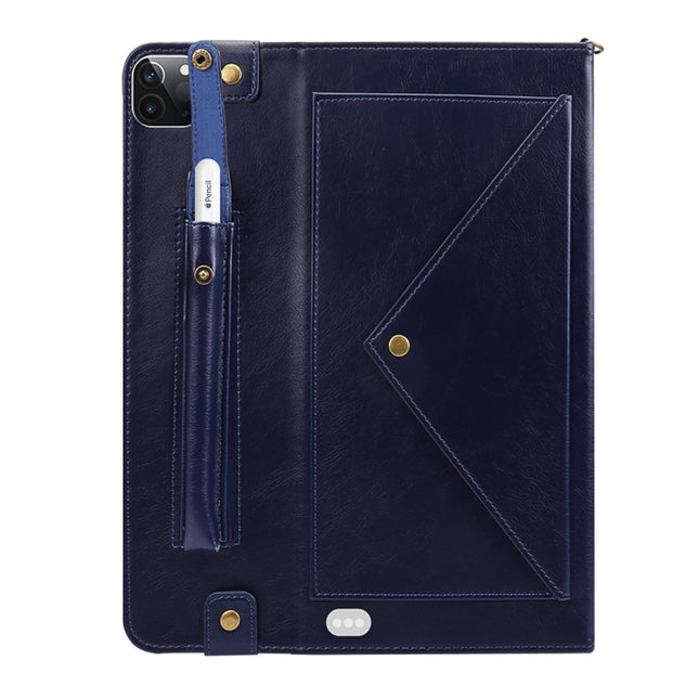 Envelope Horizontal Flip PU Leather Case with Card Slots & Pen Slots & Holder & Wallet & Photo Frame & Shoulder Strap, For iPad Pro 11 2021 / 2020