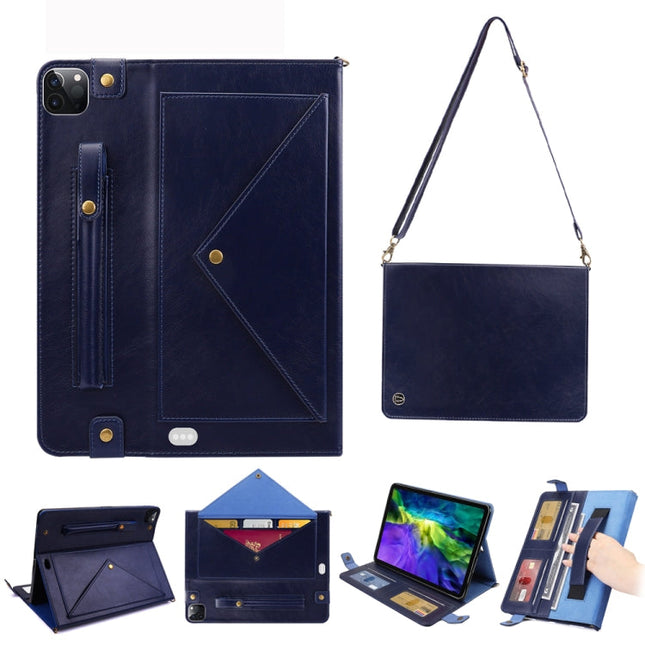 Envelope Horizontal Flip PU Leather Case with Card Slots & Pen Slots & Holder & Wallet & Photo Frame & Shoulder Strap, For iPad Pro 11 2021 / 2020