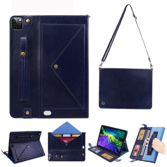 Envelope Horizontal Flip PU Leather Case with Card Slots & Pen Slots & Holder & Wallet & Photo Frame & Shoulder Strap, For iPad Pro 11 2021 / 2020