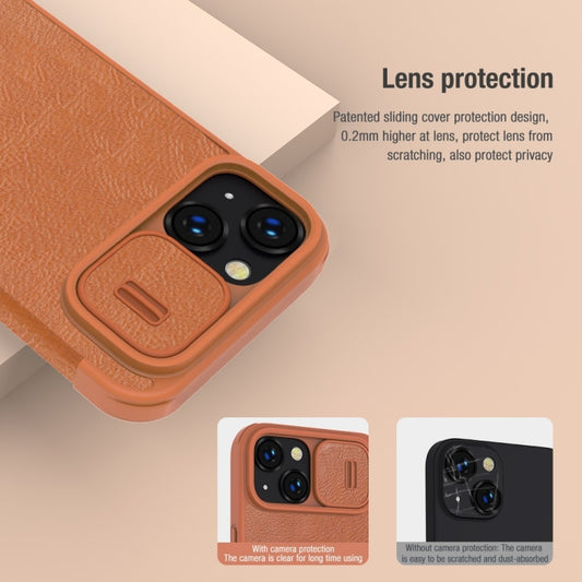 NILLKIN QIN Series Pro Crazy Horse Texture Leather Case, For iPhone 14 Plus, For iPhone 14 Pro, For iPhone 14 Pro Max