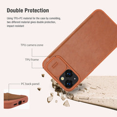 NILLKIN QIN Series Pro Crazy Horse Texture Leather Case, For iPhone 14 Plus, For iPhone 14 Pro, For iPhone 14 Pro Max
