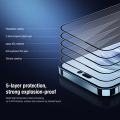 NILLKIN 2 in 1 HD Full Screen Tempered Glass Film + Camera Protector Set, For iPhone 14 Pro, For iPhone 14 Pro Max