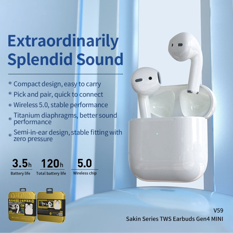 WEKOME V59 Four-Generation Mini Bounty Series True Wireless Stereo Bluetooth Earphone, V59