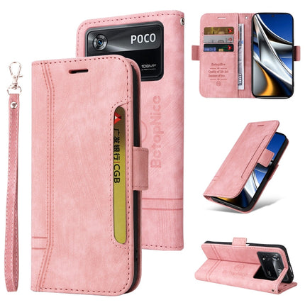 BETOPNICE Dual-side Buckle Leather Phone Case, For Xiaomi Poco M4 Pro 4G, For Xiaomi Poco X3 NFC, For Xiaomi Poco X4 Pro 5G