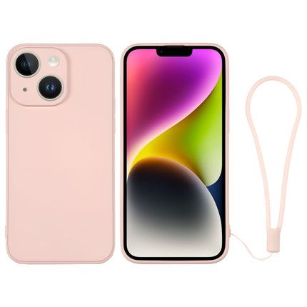 Silicone Phone Case with Wrist Strap, For iPhone 14 Plus