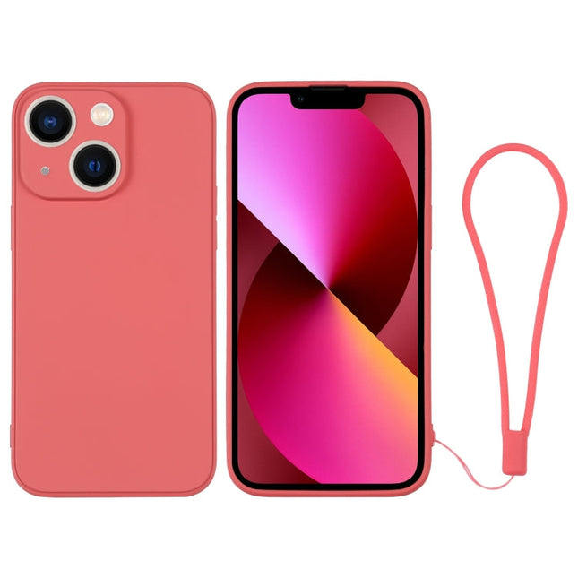 Silicone Phone Case with Wrist Strap, For iPhone 13