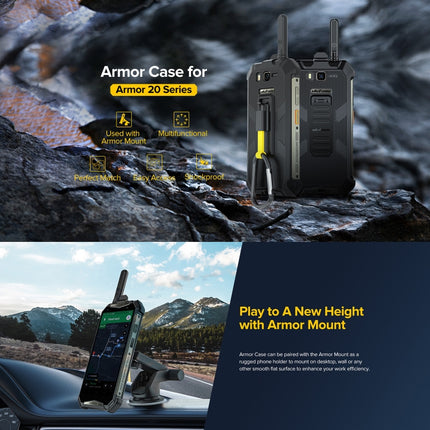 For Ulefone Armor 20WT Ulefone Back Clip Phone Case with Carabiner