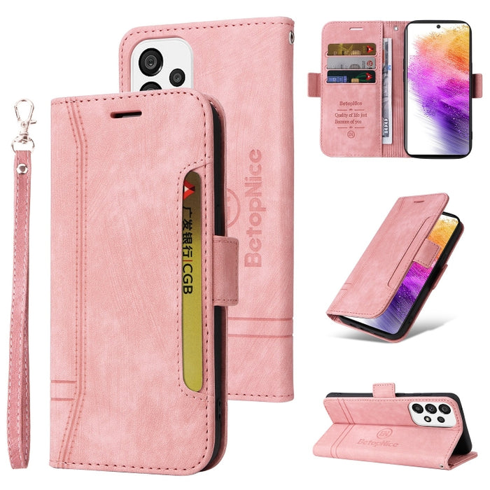 BETOPNICE Dual-side Buckle Leather Phone Case, For Samsung Galaxy A73 5G, For Samsung Galaxy M33 5G, For Samsung Galaxy M52 5G, For Samsung Galaxy M53 5G