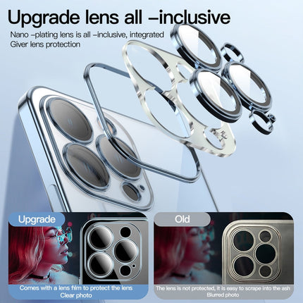 Dustproof Glass Lens Protection Electroplating Phone Case, For iPhone 13, For iPhone 13 Pro
