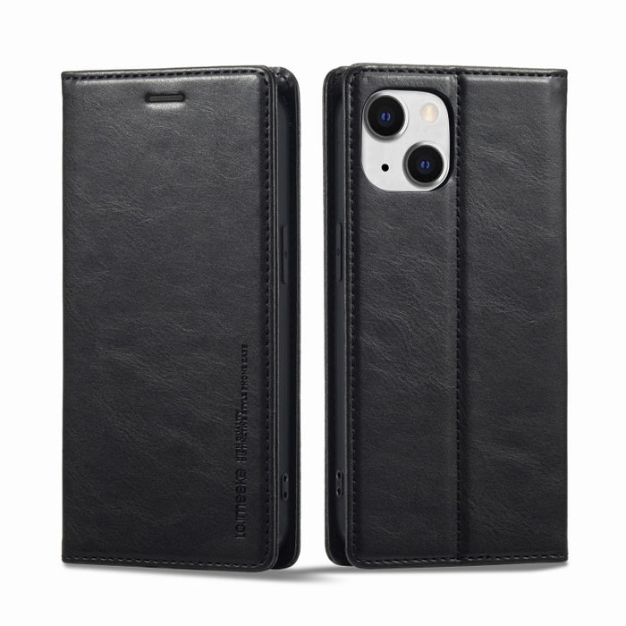 LC.IMEEKE RFID Anti-theft Leather Phone Case, For iPhone 13, For iPhone 13 Mini, For iPhone 14, For iPhone 14 Plus