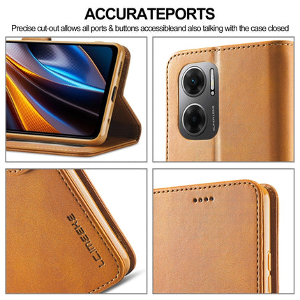LC.IMEEKE Calf Texture Leather Phone Case, For Xiaomi Redmi 10 5G, For Xiaomi Poco M5, For Xiaomi Poco M4 5G, For Xiaomi Redmi Note 11E 5G