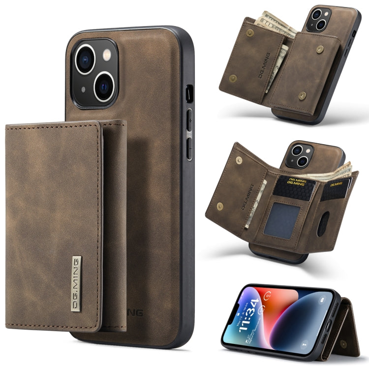 DG.MING M1 Series 3-Fold Multi Card Wallet Leather Case, For iPhone 14, For iPhone 14 Plus, For iPhone 14 Pro, For iPhone 14 Pro Max